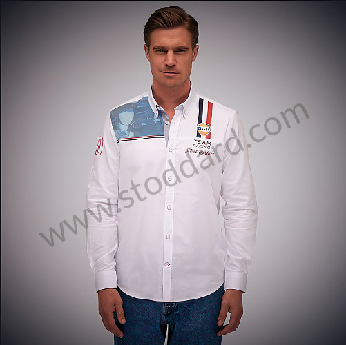 99A001040794 - GULF RACING SHIRT - WHITE for Porsche 