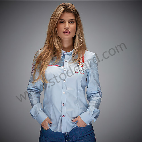 99A001040799 - GULF RACING WOMEN SHIRT - BLUE for Porsche 