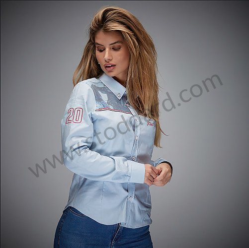 99A001040801 - GULF RACING WOMEN SHIRT - BLUE for Porsche 