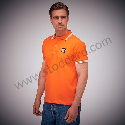 99A001041408 - GULF POLO SHIRT - ORANGE for Porsche 