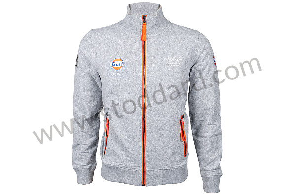 99A001041442 - SWEATSHIRT ZIP GULF SMART RACING - GREY for Porsche 