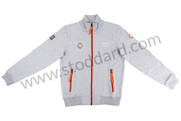 99A001041442 - SWEATSHIRT ZIP GULF SMART RACING - GREY for Porsche 