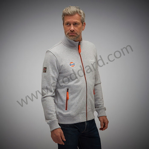 99A001041445 - SWEATSHIRT ZIP GULF SMART RACING - GREY for Porsche 