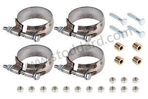 KIT COLLIER ET VIS ECHAPPEMENT 964 POUR ECHAPPEMENT DOUBLE SORTIE  (99A001041645)