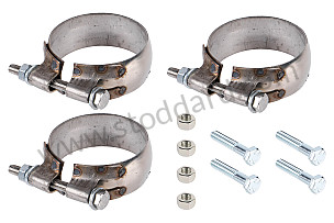 KIT COLLIER ET VIS ECHAPPEMENT 964 SANS ECROUS ECHANGEUR  (99A001041646)
