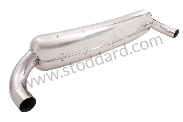 99A001051731 - SUPER SPORT EXHAUST KIT 911 84-89 STAINLESS STEEL 2 OUTLETS 84MM COMPLETE CONTAINS (2 STAINLESS STEEL EXCHANGER SSI + 1 STAINLESS STEEL SILENCER + ORIGINAL TYPE HEATING TUBE + 2 STAINLESS STEEL STRAPS + HEATING SLEEVE + OIL HOSES) for Porsche 
