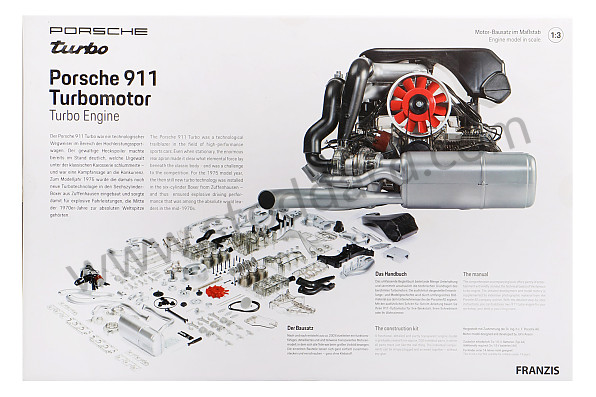 99A001062453 - 1/3 SCALE 911 TURBO ENGINE WITH SOUND AND ENGINE MOTION (ENGLISH & GERMAN) for Porsche 