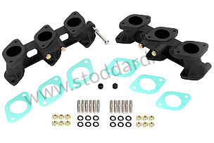 INTAKE MANIFOLD SET, CARBURETOR OR MFI 40X32MM, STANDARD HEIGHT (82MM), RENNSPORT FINISH 40x32x82 MM (99A001063213)