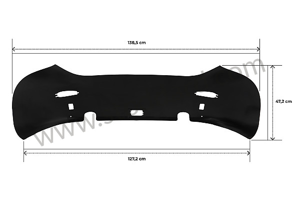 99A001064725 - REAR PART CENTRAL BODYWORK 356 BT6 AND C COUPE WITH 20 MM LESS AT THE TOP for Porsche 356C &bull; 1963 &bull; 2000 Carrera Gs (587/1) &bull; Coupe C &bull; Manual Gearbox, 4 Speed