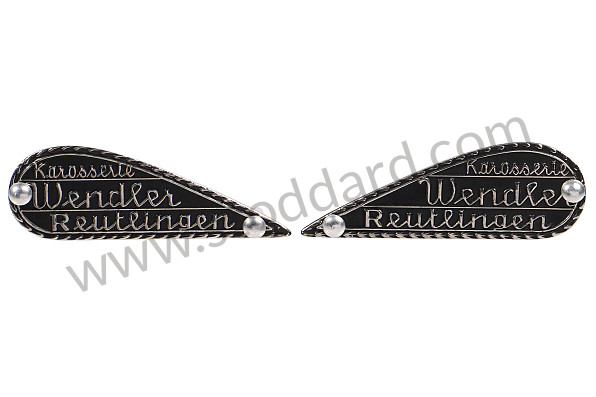 99A001067370 - PAIR OF WENDLER BODYWORK BADGES for Porsche 
