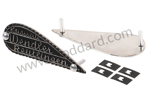 99A001067370 - PAIR OF WENDLER BODYWORK BADGES for Porsche 