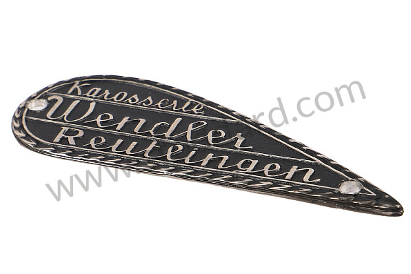 99A001067370 - PAIR OF WENDLER BODYWORK BADGES for Porsche 