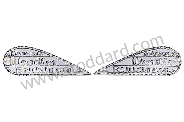 99A001067372 - PAIR OF WENDLER BODYWORK BADGES for Porsche 
