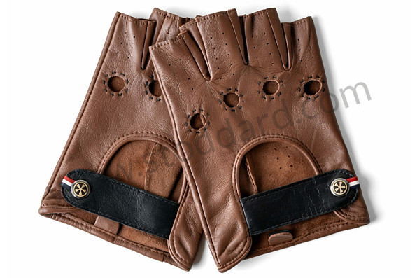 99A001069352 - LEATHER DRIVING FINGERLESS GLOVES - COGNAC CRUISER for Porsche 