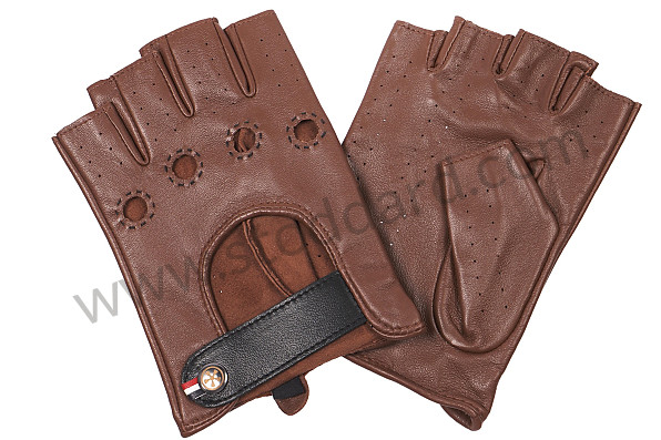 99A001069352 - LEATHER DRIVING FINGERLESS GLOVES - COGNAC CRUISER for Porsche 