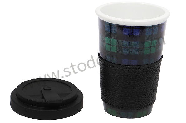 99A001076710 - BLUE/GREEN TARTAN TAKEAWAY COFFEE CUP for Porsche 