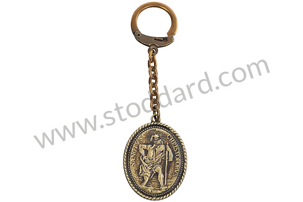 99A001078835 - SAINT CHRISTOPHER REUTTER MEDALLION KEYCHAIN 356 ORIGINAL METAL LIMITED EDITION - GOLD PATINA for Porsche 