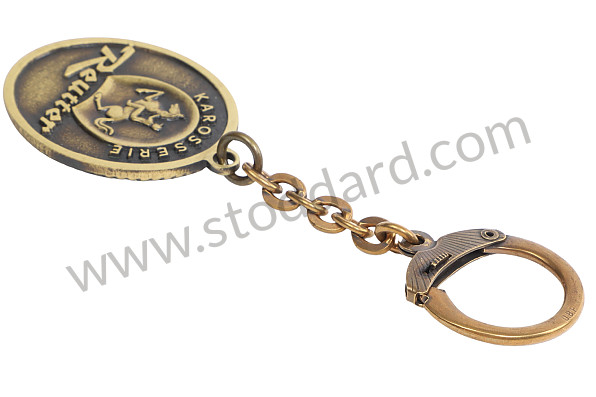 99A001078835 - SAINT CHRISTOPHER REUTTER MEDALLION KEYCHAIN 356 ORIGINAL METAL LIMITED EDITION - GOLD PATINA for Porsche 