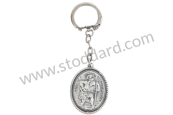 99A001078836 - SAINT CHRISTOPHER REUTTER MEDALLION KEYCHAIN 356 ORIGINAL METAL LIMITED EDITION - SILVER PATINA for Porsche 