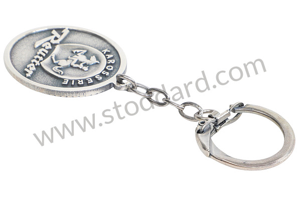 99A001078836 - SAINT CHRISTOPHER REUTTER MEDALLION KEYCHAIN 356 ORIGINAL METAL LIMITED EDITION - SILVER PATINA for Porsche 