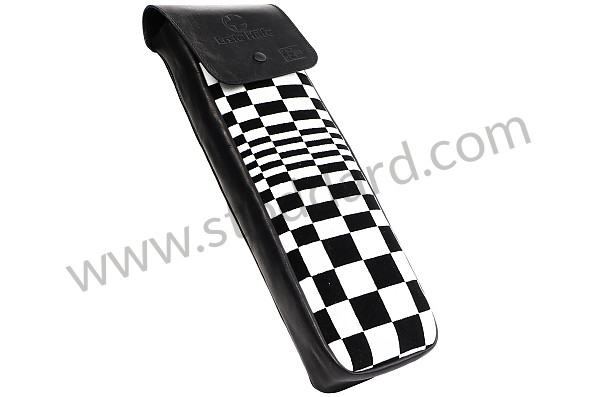 99A001078863 - REUTTER RECARO CLASSIC FIRST AID KIT CASE IN LEATHER AND FABRIC - PASHA BLACK AND WHITE for Porsche 