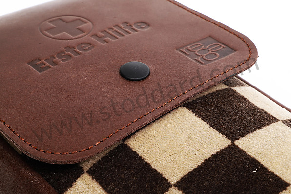 99A001078865 - REUTTER RECARO CLASSIC FIRST AID KIT CASE IN LEATHER AND FABRIC - PASHA BROWN AND CREAM for Porsche 