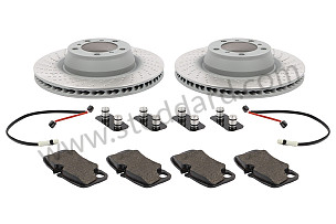 CONVERSION KIT REAR BRAKE DISCS CERAMIC TO STEEL + PADS 997 350 MM (99A001078910)