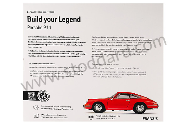 99A001083260 - 911 RED 1/24 SCALE MODEL WITH ENGINE SOUND AND LED (ENGLISH & GERMAN) for Porsche 