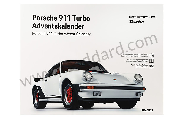 99A001083264 - 911 TURBO WHITE ADVENT CALENDAR 1/24 SCALE WITH ENGINE SOUND (ENGLISH & GERMAN) for Porsche 