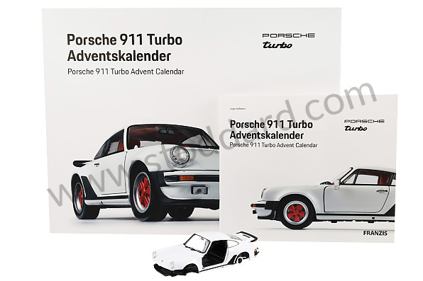 99A001083264 - 911 TURBO WHITE ADVENT CALENDAR 1/24 SCALE WITH ENGINE SOUND (ENGLISH & GERMAN) for Porsche 