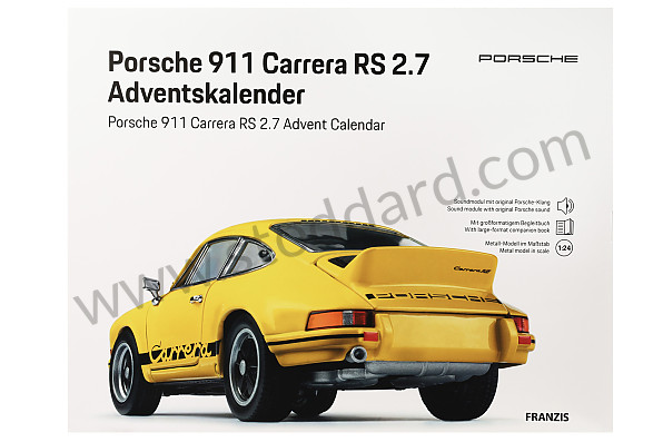 99A001083265 - 911 CARRERA 2.7 RS YELLOW ADVENT CALENDAR 1/24 SCALE WITH ENGINE SOUND AND LEDS (ENGLISH & GERMAN) for Porsche 