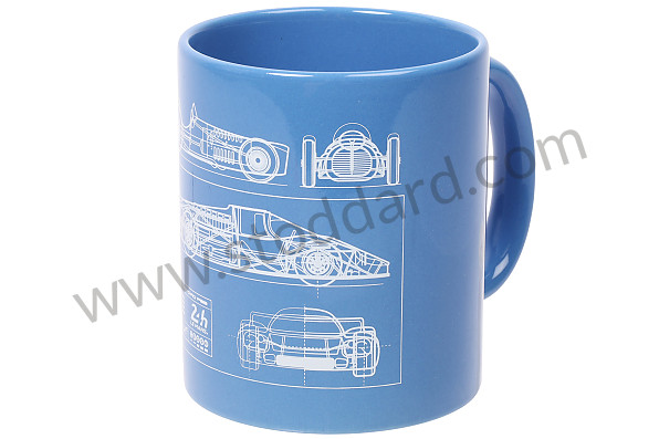99A001083338 - 24H LE MANS MUG OFFICIAL PRODUCT WITH TECHNICAL DRAWINGS - BLUE for Porsche 