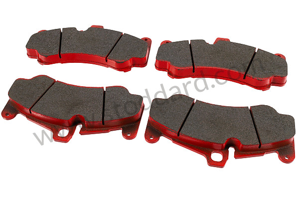 99A001083488 - RED PAGID PLATES FRONT for Porsche 997 Turbo 07-09 &bull; 2009 &bull; 997 Turbo &bull; Cabrio &bull; Automatic Gearbox