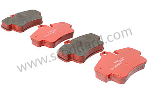 RED PAGID PLAQUE SET OF 4 / REAR (99A001083491)