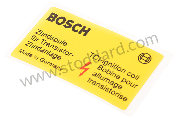 99A001083492 - BOSCH IGNITION COIL STICKER for Porsche 964 &bull; 1993 &bull; 964 Carrera 2 &bull; Coupe &bull; Manual Gearbox, 5 Speed