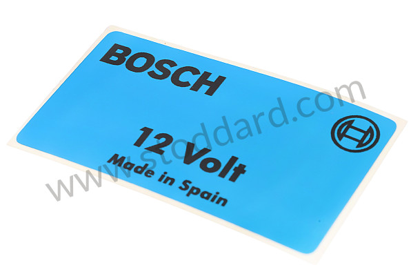 99A001083494 - BOSCH STICKER FOR 12 VOLT IGNITION COIL for Porsche 