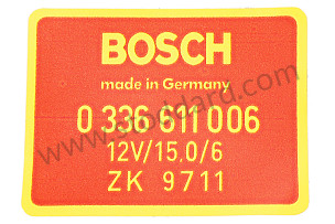 BOSCH STICKER FOR DASHPOT RELAY  (99A001083495)