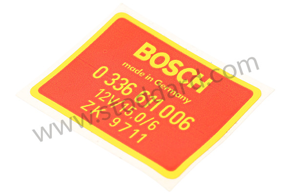 99A001083495 - BOSCH STICKER FOR DASHPOT RELAY for Porsche 911 65-69 &bull; 1969 &bull; 2.0T &bull; Coupe &bull; Manual Gearbox, 5 Speed