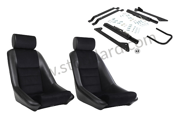99A001084971 - COMPLETE KIT CLASSIC BUCKET SPORT SEAT + HEADREST + FIXINGS for Porsche 