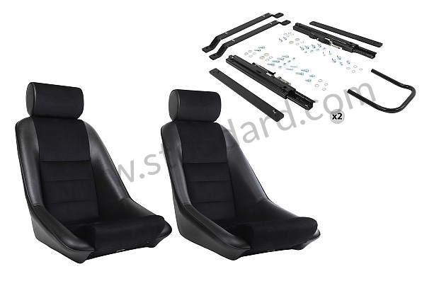 99A001084977 - COMPLETE KIT CLASSIC BUCKET SPORT SEAT + HEADREST + FIXINGS for Porsche 