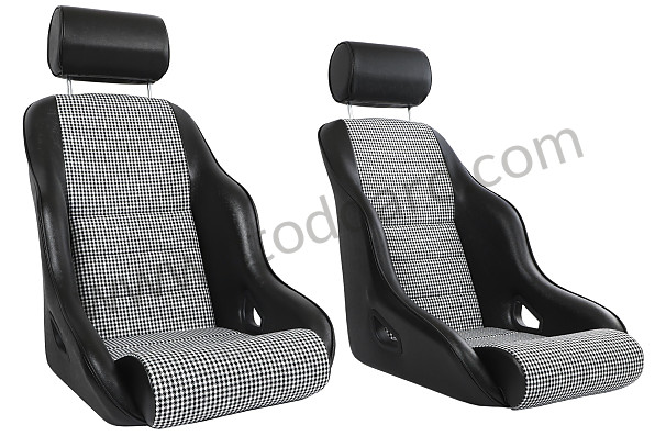 99A001091032 - CLASSIC BUCKET SPORT SEAT KIT + HEADREST + FIXINGS for Porsche 911 70-73 &bull; 1972 &bull; 2.4E &bull; Targa &bull; Automatic Gearbox