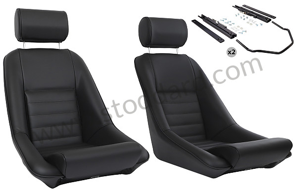 99A001091043 - CLASSIC BUCKET SPORT SEAT KIT + HEADREST + FIXINGS for Porsche 911 78-83 &bull; 1978 &bull; 3.0Sc &bull; Coupe &bull; Automatic Gearbox
