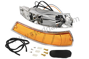 COMPLETE PLASTIC FRONT RIGHT TURN SIGNAL 911 69-73 CHROME USA CHROME / CHROME / PLASTIC / FRONT RIGHT (99A001092486)