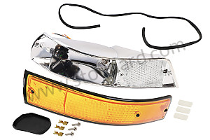 COMPLETE PLASTIC FRONT LEFT TURN SIGNAL 911 69-73 BLACK USA 8 Versions available for this part