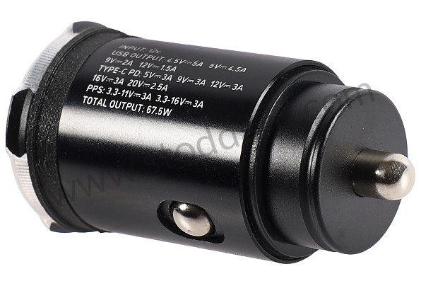 99A001112788 - CIGARETTE LIGHTER TO USB-A / USB-C ADAPTER for Porsche 356C &bull; 1963 &bull; 1600 C (616/15) &bull; Cabrio C &bull; Manual Gearbox, 4 Speed