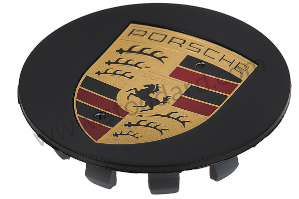 9A760115100C9X - HUB CAP CONCAVE CREST COLOURED JET BLACK METALLIC for Porsche 