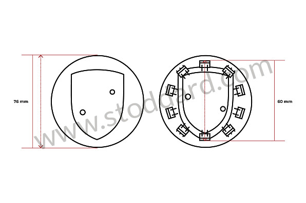 9P16011478Z8 - HUB CAP for Porsche Boxster 987 05-08 &bull; 2007 &bull; Boxster 2.7 &bull; Cabrio &bull; Automatic Gearbox