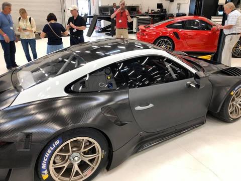 One new stop this year was the Porsche Experience in Carson—lots of eye candy!