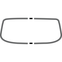 Window, window seal and window moulding for Porsche 356C &bull; 1963 &bull; 1600 C (616/15) &bull; Cabrio C &bull; Manual Gearbox, 4 Speed