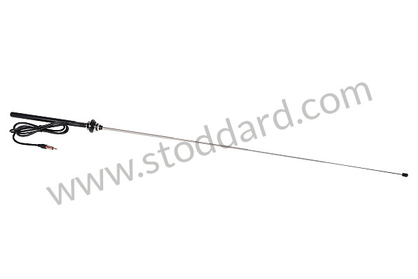 B7691200141 - Radio Antenna, Chrome And Black With Silver Tip 356 911 912 914. for Porsche 356A &bull; 1955 &bull; 1300 (506/2) &bull; Cabrio A T1 &bull; Manual Gearbox, 4 Speed
